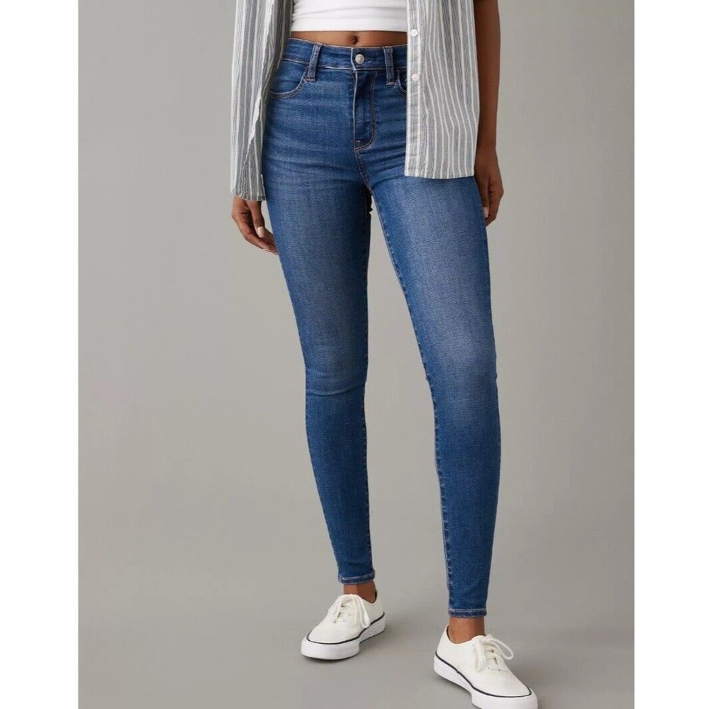 American Eagle Jeans Ne(x)t Level Stretch Jegging Women’s Size 0 Blue Denim